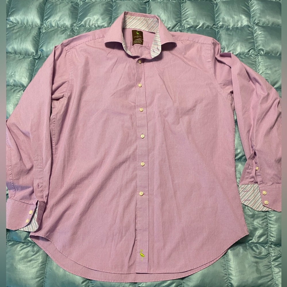 EUC Mens Tailor Byrd Dress Shirt Sz L. Retail $130